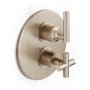 Watermark Loft 2.0 Two Function Thermostatic Valve Trim Only with Dual Cross / Lever Handles, Integrated Diverter, and Volume Control - Less Rough In Satin Nickel