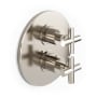 Watermark Loft 2.0 Three Function Thermostatic Valve Trim Only with Dual Cross Handles, Integrated Diverter, and Volume Control - Less Rough In Polished Nickel