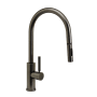 Waterstone Modern PLP 1.75 GPM Single Hole Toggle Pull Down Kitchen Faucet with Lever Handle and Angled Spout Polished Nickel