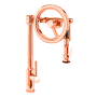 Waterstone Endeavor 1.75 GPM Single Hole Pull Down Kitchen Faucet with Lever Handle Polished Copper
