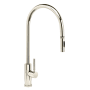Waterstone Modern PLP 1.75 GPM Single Hole Toggle Extended Reach Pull Down Kitchen Faucet with Lever Handle Polished Nickel