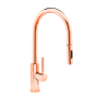 Waterstone Modern PLP 1.75 GPM Single Hole Toggle Pull Down Kitchen Faucet with Lever Handle Polished Copper