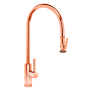 Waterstone Modern PLP 1.75 GPM Single Hole Extended Reach Pull Down Kitchen Faucet with Lever Handle Polished Copper
