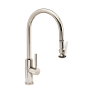 Waterstone Modern PLP 1.75 GPM Single Hole Pull Down Kitchen Faucet with Lever Handle Polished Nickel
