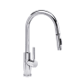 Waterstone Modern Prep Size PLP 1.75 GPM Single Hole Toggle Pull Down Kitchen Faucet with Lever Handle and Angled Spout Chrome