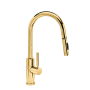 Waterstone Modern Prep Size PLP 1.75 GPM Single Hole Toggle Pull Down Kitchen Faucet with Lever Handle and Angled Spout Polished Brass