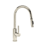 Waterstone Modern Prep Size PLP 1.75 GPM Single Hole Toggle Pull Down Kitchen Faucet with Lever Handle and Angled Spout Polished Nickel