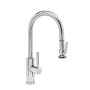Waterstone Modern Prep Size PLP 1.75 GPM Single Hole Pull Down Kitchen Faucet with Lever Handle Chrome