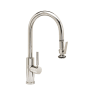Waterstone Modern Prep Size PLP 1.75 GPM Single Hole Pull Down Kitchen Faucet with Lever Handle Polished Nickel