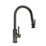 Waterstone Modern Prep Size PLP 1.75 GPM Single Hole Pull Down Kitchen Faucet with Lever Handle and Angled Spout Black Nickel