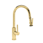 Waterstone Modern Prep Size PLP 1.75 GPM Single Hole Pull Down Kitchen Faucet with Lever Handle and Angled Spout Polished Brass