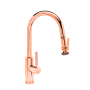 Waterstone Modern Prep Size PLP 1.75 GPM Single Hole Pull Down Kitchen Faucet with Lever Handle and Angled Spout Polished Copper