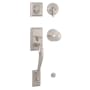 Weslock Mercy Sectional Single Cylinder Keyed Entry Handleset with Interior Hudson Knob Satin Nickel