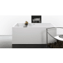 WETSTYLE CUBE 62" Free Standing Back Wall WETMAR BiO Composite Soaking Tub with Center Drain Assembly and Overflow Less Trim Apollo White Matte / White Trim
