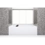 WETSTYLE CUBE 66" Three Wall Alcove WETMAR BiO Composite Soaking Tub with Right Drain Assembly with Copper Plumbing Fittings and Overflow Less Trim Apollo White True High Gloss / White Trim