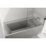 WETSTYLE Lab 60" Three Wall Alcove WETMAR BiO Composite Soaking Tub with Right Drain Assembly with Copper Fittings and Overflow Stone Harbour Gray Matte / Brushed Nickel Trim