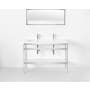 WETSTYLE C Collection 48" Stainless Steel Console Stand – Less Bathroom Sink Polished Mirror