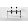 WETSTYLE C Collection 48" Stainless Steel Console Stand – Less Bathroom Sink Matte Black