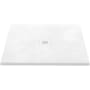 WETSTYLE Feel Collection 36" x 36" Square Shower Base with 4 Threshold and Center Drain Concrete White