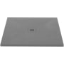 WETSTYLE Feel Collection 36" x 36" Square Shower Base with 4 Threshold and Center Drain Concrete Gray