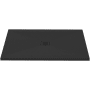 WETSTYLE Feel Collection 48" x 36" Rectangular Shower Base with 4 Threshold and Center Drain Slate Black
