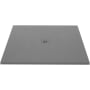 WETSTYLE Feel Collection 48" x 48" Square Shower Base with 4 Threshold and Center Drain Concrete Gray