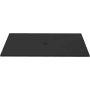 WETSTYLE Feel Collection 72" x 42" Rectangular Shower Base with 4 Threshold and Center Drain Slate Black