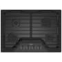 Whirlpool 30 Inch Wide 4 Burner Gas Cooktop with EZ-2-Lift Hinged Cast-Iron Grates Black Stainless