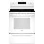 Whirlpool 30 Inch Wide 5.3 Cu. Ft. Free Standing Electric Range with Air Cooking Technology and FlexHeat Dual Elements White