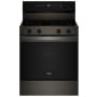 Whirlpool 30 Inch Wide 5.3 Cu. Ft. Free Standing Fingerprint Resistant Electric Range with Air Cooking Technology and WipeClean Coating Fingerprint Resistant Black Stainless