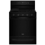Whirlpool 30 Inch Wide 5 Cu. Ft. Free Standing Gas Range with Air Cooking Technology and SpeedHeat Burner Black