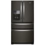 Whirlpool 36 Inch Wide 24.5 Cu. Ft. Energy Star Certified Fingerprint Resistant French Door Refrigerator with Water and Ice Dispenser and Measured Fill Black Stainless Steel