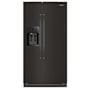 Whirlpool 36 Inch Wide 20.85 Cu. Ft. Fingerprint Resistant Side By Side Refrigerator with External Water and Ice Dispenser Black Stainless