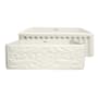 Whitehaus 30" Single Basin Fireclay Farmhouse Kitchen Sink with Gothichaus Front Apron and Fluted Apron on Back Biscuit