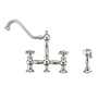 Whitehaus Vintage III Plus 1.5 GPM Widespread Kitchen Faucet Polished Chrome