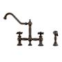 Whitehaus Vintage III Plus 1.5 GPM Widespread Kitchen Faucet Oil Rubbed Bronze