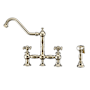 Whitehaus Vintage III Plus 1.5 GPM Widespread Kitchen Faucet Polished Nickel