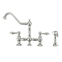 Whitehaus Vintage III Plus 1.5 GPM Widespread Kitchen Faucet Polished Chrome