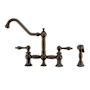 Whitehaus Vintage III Plus 1.5 GPM Widespread Kitchen Faucet Oil Rubbed Bronze