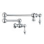 Whitehaus Vintage III Plus 1.8 GPM Wall Mounted Single Hole Pot Filler with Lever Handles Polished Chrome