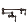 Whitehaus Vintage III Plus 1.8 GPM Wall Mounted Single Hole Pot Filler with Lever Handles Oil Rubbed Bronze