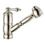 Whitehaus Vintage III Plus 1.5 GPM Single Hole Pull Out Kitchen Sink Faucet Polished Nickel