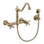 Whitehaus Vintage III Plus 1.5 GPM Wall Mounted Bridge Kitchen Faucet Antique Brass