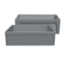 Whitehaus Glencove 30" Farmhouse Single Basin Fireclay Kitchen Sink Matte Cement