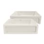 Whitehaus Shakerhaus 33" Dual-Apron Reversible Farmhouse Single Basin Fireclay Kitchen Sink Biscuit