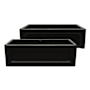 Whitehaus Shakerhaus 33" Dual-Apron Reversible Farmhouse Single Basin Fireclay Kitchen Sink Black