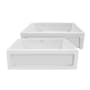 Whitehaus Shakerhaus 33" Dual-Apron Reversible Farmhouse Single Basin Fireclay Kitchen Sink White