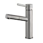 Whitehaus Waterhaus Single Hole Pull Down Kitchen Faucet Brushed Stainless Steel