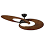 Wind River 52" 2 Blade Indoor Smart LED Ceiling Fan with Remote Control Matte Black / Walnut