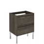 WS Bath Collections Ambra 24" Single Free Standing Vanity Cabinet Only - Less Vanity Top Samara Ash